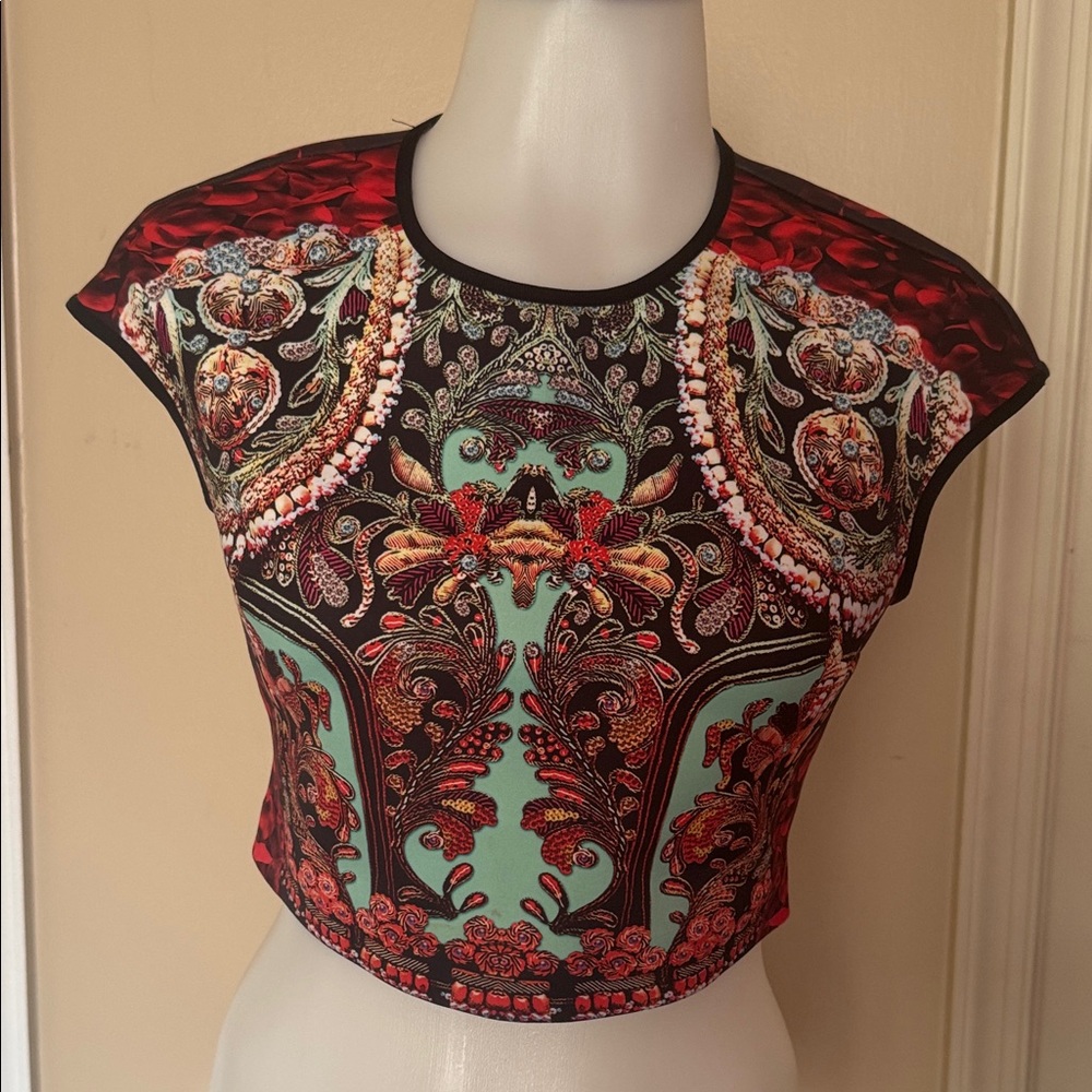 Clover Canyon Multicolor Ornate Crop Blouse